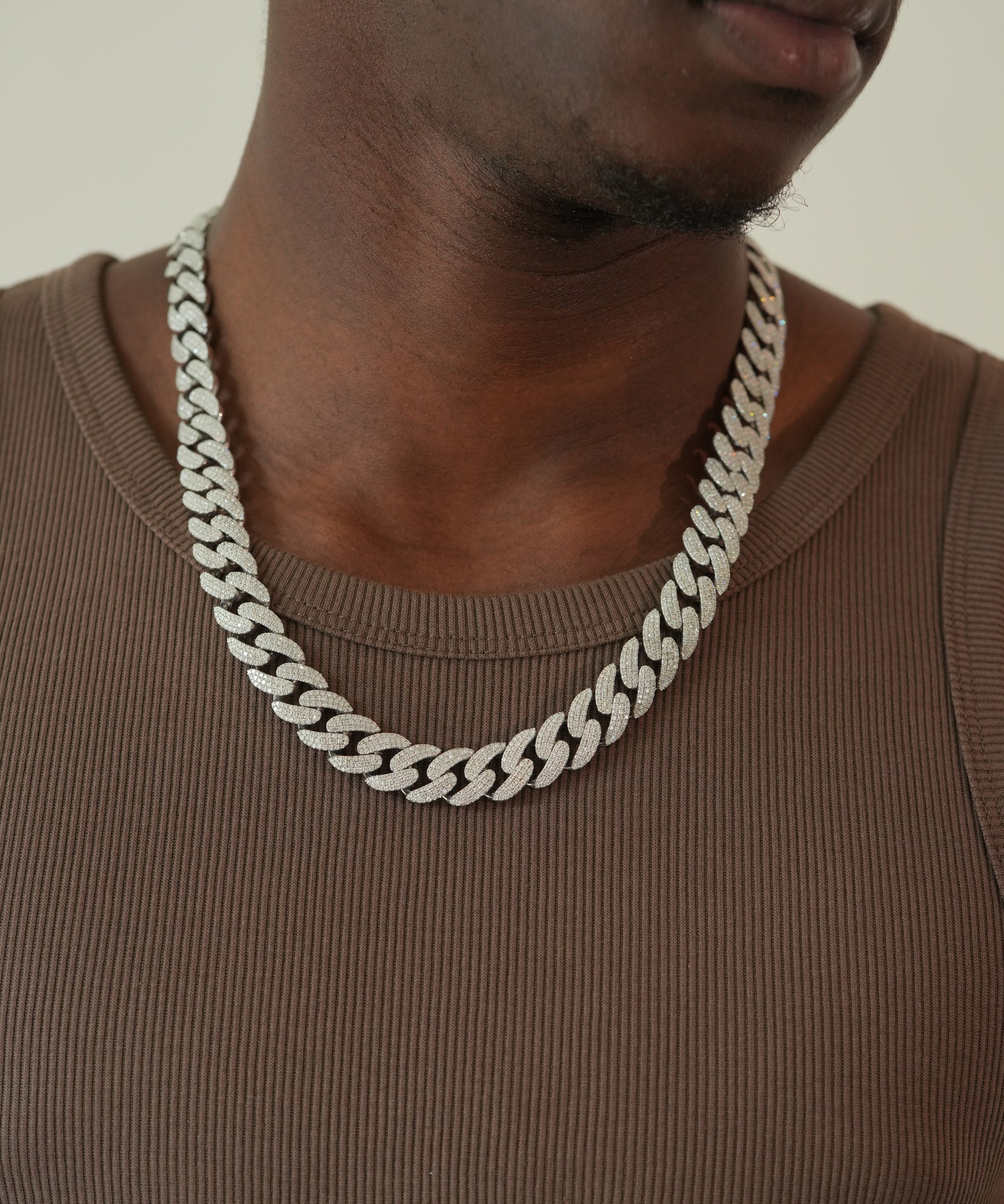 14MM CUBAN CHAIN VVS MOISSANITE - S925 SILVER - ULTIMATE POWER STATEMENT