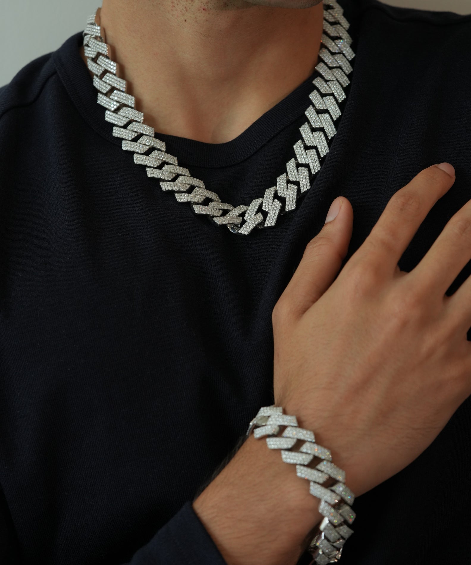 20MM CUBAN CHAIN LAB GROWN DIAMOND - PINNACLE ACHIEVEMENT SYMBOL