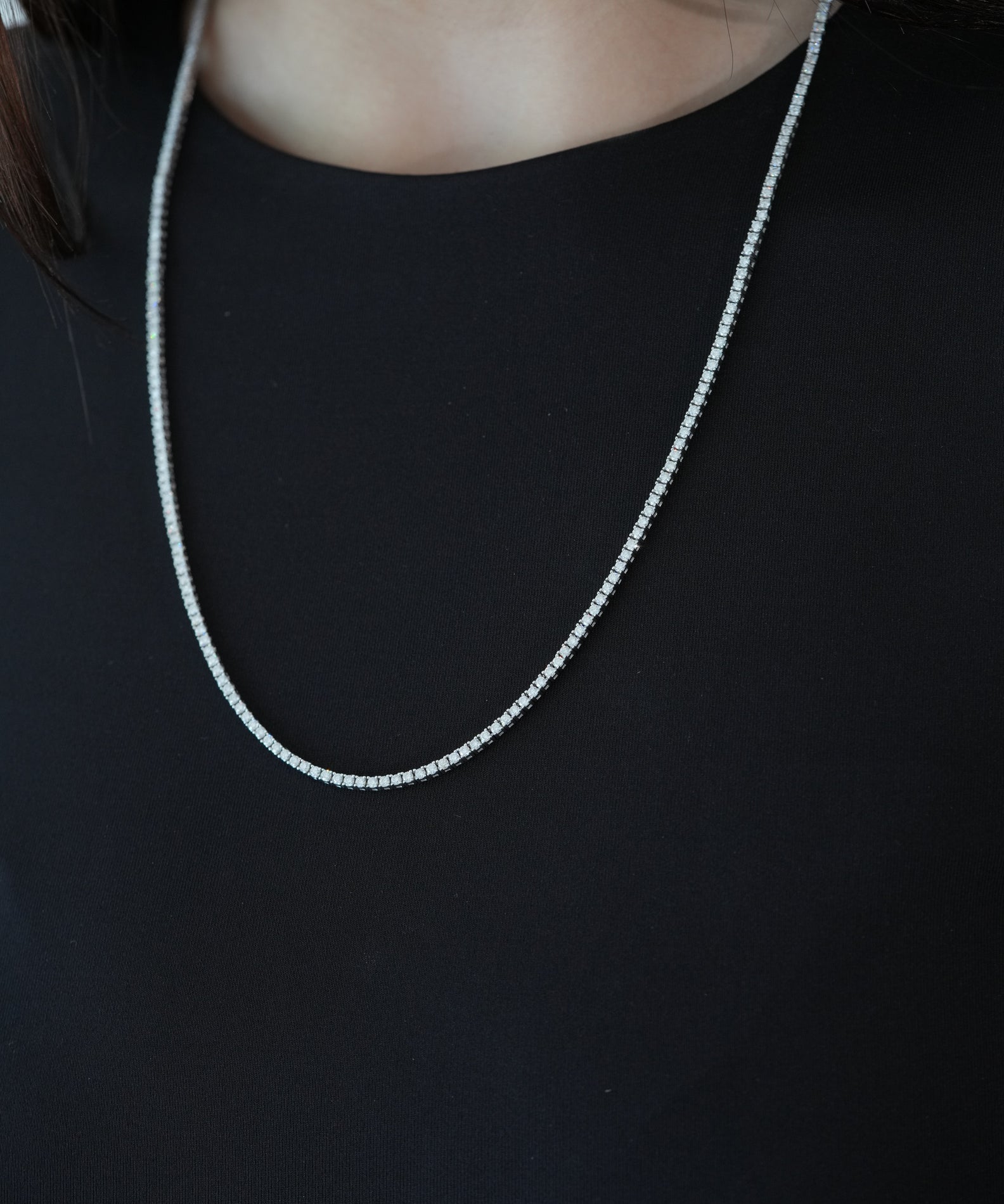 2MM VVS MOISSANITE TENNIS CHAIN - PRECISION COLLECTION